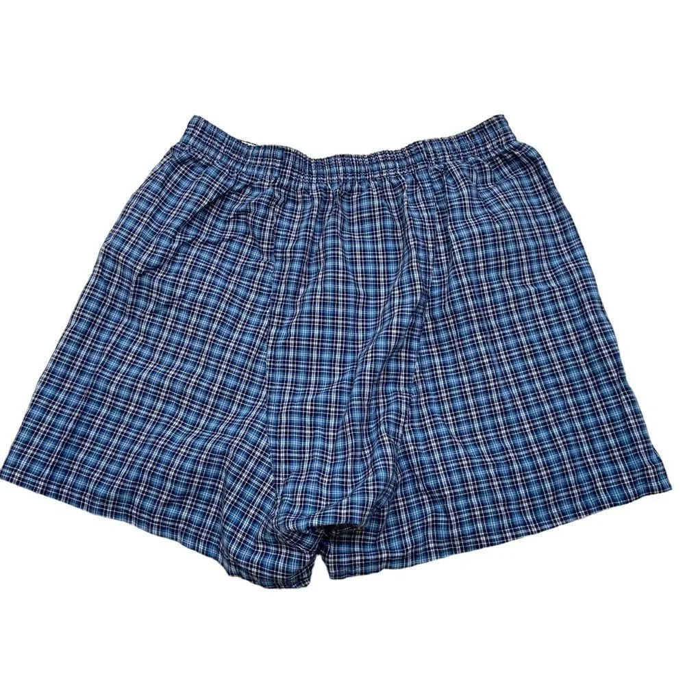 Lot of three Pairs Mens‎ Fruit of the Loom Plaid Loose Fit Boxer Shorts Small